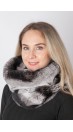 Rex rabbit fur neck warmer- Horizontal effect